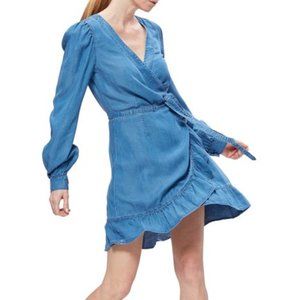 PAIGE Dresses New Paige Kendry Long Sleeve Denim Wrap Dress
